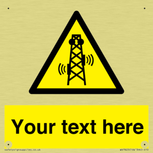 Custom warning RF radiation transmitter